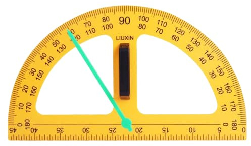 Grande goniometro per insegnanti, 45 cm, con per insegnamento, righello per geometria matematica, resistente all'usura, sicuro, per lezioni di matematica e dimostrazioni geometriche in aula