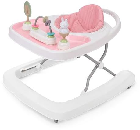 Ingenuity, Step & Sprout 3-in-1 Faltbarer Lauflernhilfe mit abnehmbaren Spielzeugen, ab 6 Monate, Rosa