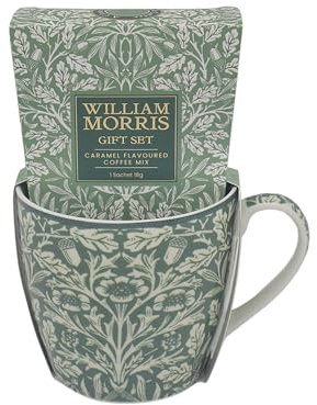 The Leonardo Collection William Morris Acorn Coffee Gift Set For Men & Women | Premium Coffee Selection Box For Christmas & Birthdays | Luxury Gourmet Hamper For Lovers & Family