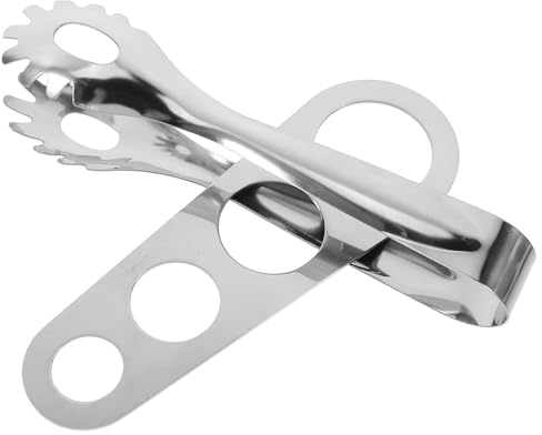 DIYEAH Pince à Spaghetti en Acier Inoxydable Set de 3 Pinces Multifonctions Outil de Mesure pour Pâtes Ustensile la Cuisine Professionnel Ergonomique Service et Contrôle des Portions