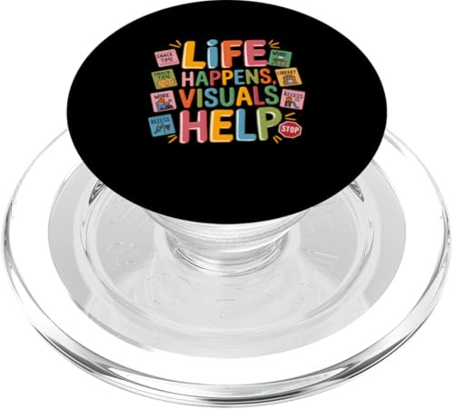 Life Happens Visuals Aiutano l'istruzione speciale Lavoro Snack Time PopSockets PopGrip per MagSafe