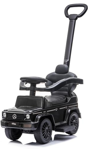 Billy Rutschauto mit Schiebestange Mercedes-Benz G350D, Schwarz