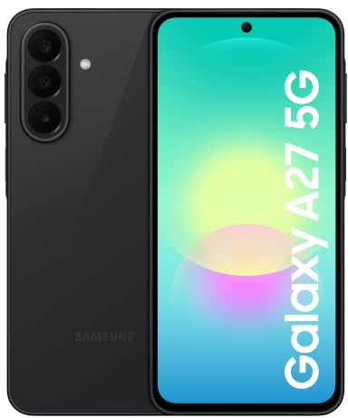 Samsung Galaxy A27 Smartphone, 256GB Black | Circle to Search, Object Eraser, 50MP Camera, IP64, 5000 mAh Battery, 6x OS upgrades, 3 Year Warranty (UK Version)