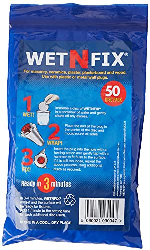 WETNFIX (50 Stück) - Schnelles Befestigen von Wanddübeln! Kein Auffüllen oder Nachbohren erforderlich.