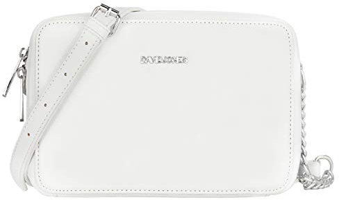 David Jones - Damen Kleine Umhängetasche - Frau Quadratische Handtasche PU Leder - Kette Schultertasche Elegant Crossbody Bag - Handy Tasche Mini Abendtasche Party Clutch Pochette Mode - Weiß