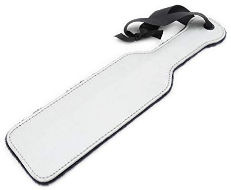 paddel sex Leder SM Flogger mit Plüsch Fetisch Bondage Rollenspiele Spanking Paddle Sexspielzeug Kostüm Cosplay für Paare Gays (Weiß)