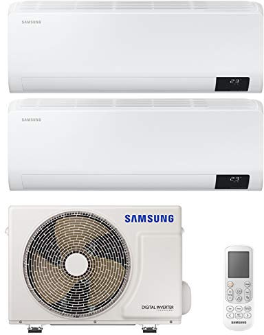 Samsung Clima Luzon Dual Split, 9000+9000 BTU, AR09TXHZAWKNEU+AR09TXHZAWKNEU+AJ040NCJ2EG/EU [Energieklasse A+++/A++]