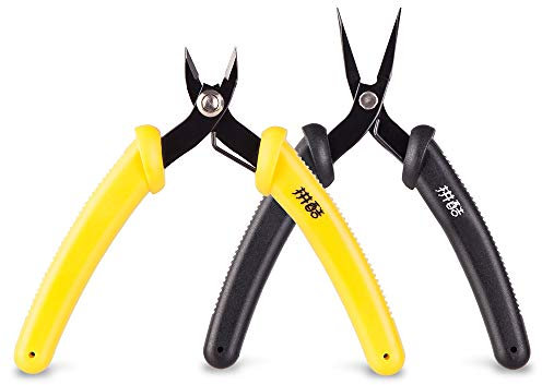 Piececool DIY Tools Set for Metal Earth Model Kits, 2pcs/Set Professional Clipper and Needle Nose Pliers for Metal Puzzles Assembling Cutting and Bending Tools Kit