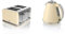 Swan ST19020CN Toaster, Stainless Steel, 1600 W, Cream & Swan, SK19020CN, Retro 1.5 Litre Jug Kettle with 360 Degree Rotational Base, 3KW, Cream