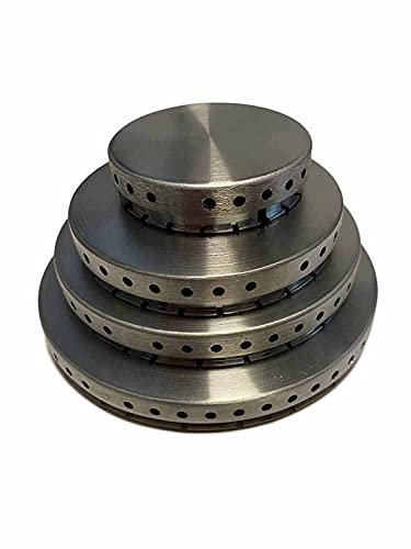 COMPATIBILI CON ALPES INOX SET 4 SPARTIFIAMMA IN ACCIAIO INOX SATINATO NO ORIGINALI ADATTABILI SOLO CUCINA A GAS ALPES(made in italy)