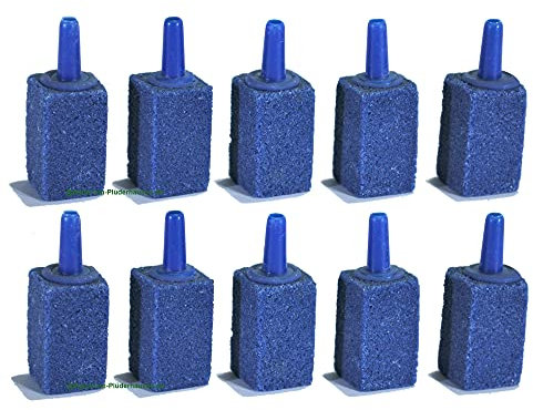 AQUARIUM PLÜDERHAUSEN 10xAquarium Keramik Luftausströmer grobporig,Belüfterstein 15x15x25mm,air Stone