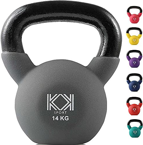 KK Kettlebells Cast Iron Neoprene Coated Weights Lifting Strength Training Home Gym Exercise