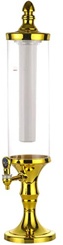 Boyuan Distributeur de Tour de bière, Distributeur de Boisson Transparent, avec lumières Brillantes colorées à LED et Tube de Glace, Garde Les Boissons glacées, pour Bar, fête, Restaurant,1.5L
