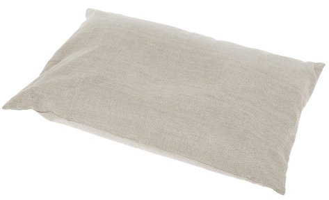 Kopfkissen 60 x 40 cm mit Füllung aus Dinkelspelz, Dinkelkissen mit Reißverschluss, Dinkel nachfüllbar leinen