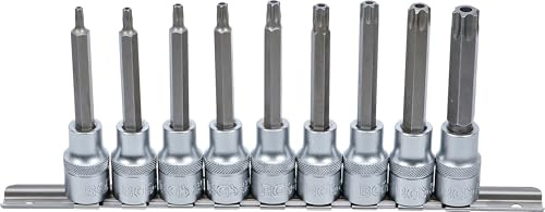 BGS 5178 | Serie di chiavi a bussola | 12,5 mm (1/2) | profilo a T (per Torx) con alesatura | 9 pz.