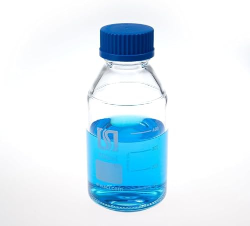 ALWSCI 500 mL Labor Weithals Glasflasche Medienflaschen | Aufbewahrungsflaschen Laborflaschen mit GL45 Schraubverschluss, Borosilikat 3.3 Glas, 1 Pack