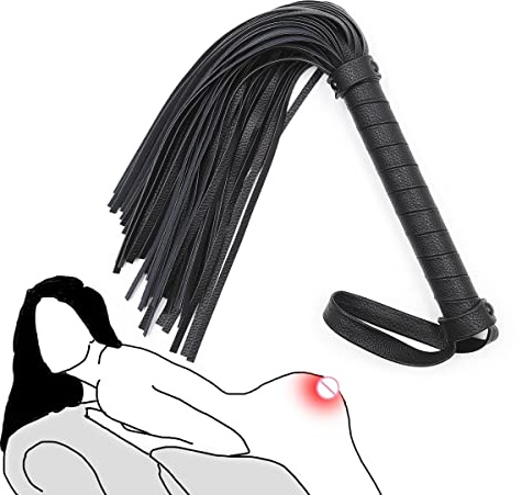 NEEMOSI Flogger Peitsche Leder Flogger für Sex SM Leder Peitschen Erotische Peitsche Sexspielzeug Sex Strap Flogger Wildleder Hand Peitsche mit Quasten Rolle Spielen BDSM Kit für Paare Rollenspiel