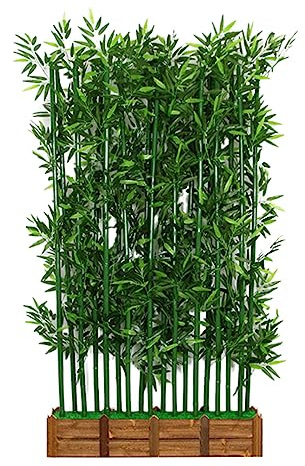 Plantes artificielles d'intérieur en bambou artificiel - Plantes de sol - Séparateurs de pièce - Fausses plantes - Clôture d'intimité - Pour terrasse, ferme, salon, arbre