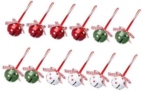 Toyvian Weihnachtsbaumschmuck Weihnachtsglocken Ornamente Drucken Dekorative Glocken Einzigartiges Weihnachtsdekor