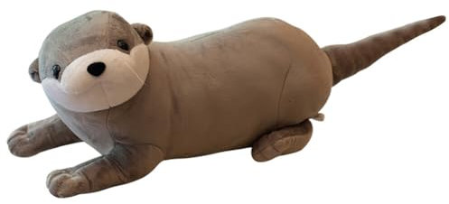 URFEDA Otter Kuscheltier,60CM Lange Süße Plüschtier Otter Plüsch Kissen Puppe,Otter Stofftiere Schlafkissen Wurfkissen Super weiche Stofftier Spielzeug Sofakissen Seitenschläferkissen Zimmer Deko