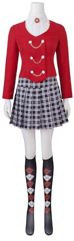 VEECOOCOS Heathers The Musical Veronica Sawyer Cosplay Costume Womens JK Uniform Suit Halloween Party Stage Dress Outfit