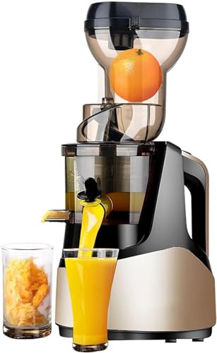 HELLKIDS Presse-Agrumes Automatique 150 W avec Grand diamètre de 8,2 cm – Presse-Agrumes électrique pour Fruits et légumes, Facile à Nettoyer, Presser Les Fruits, légumes, Produits à Base de soja,A