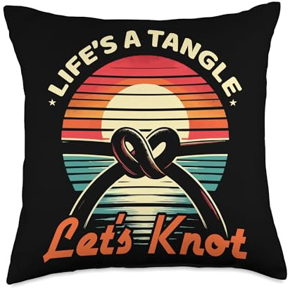 Knotting Knot Looping Twisting Knot Tying Throw Pillow