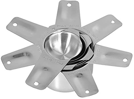 Messbecher-Waage, Backlöffel, 7-teiliges Werkzeug-Messlöffel-Set aus Edelstahl, Werkzeug-Werkzeugwaage, Wiegeutensilien, Messlöffel-Sets