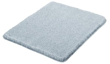 Kleine Wolke Badteppich Relax Stahlblau 55 x 65 cm | OEKO-TEX zertifiziert, rutschhemmende Unterseite, für Fußbodenheizung, maschinenwaschbar, 100% Polyacryl