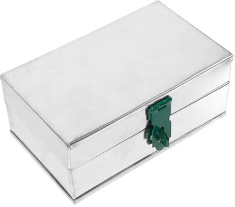 Veemoon Iron Sheet Tool Box Lockable Storage Case Multi-function Tool Organizer Portable Hardware Storage Box