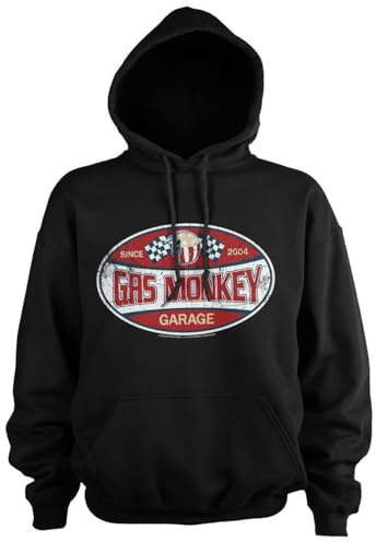 Gas Monkey Garage Offizielles Lizenzprodukt Since 2004 Label Kapuzenpullover (Schwarz), XXXXX-Large