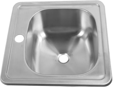 Edelstahl-Barspüle, 15 X 15 X 5,9 Zoll Quadratischer Einzelbecken-Küchenspüle, Kleines Einzelbecken-Handwaschbecken mit 40-mm-Abfluss, Barvorbereitungsspüle, Wohnmobilspüle, für