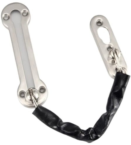 Zghhc Stainless Steel Door Chain, Chain Lock for Door, Narrow Design Door Limiter Front Door Chain Lock Sliding Chain for Front Door Home Hotel