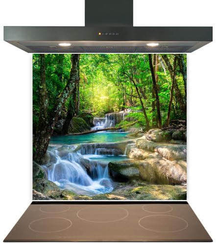 C2G Printed Toughened Glass Splashback for Kitchen, Tempered Heat-Resistant Glass Splashbacks with Polished Edges for Cooker and Hob Backsplash (Design 2231, 60 x 80cm)