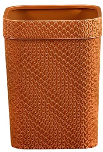 VICASKY Poubelle Tressée Imitation Rotin Sans Couvercle 10l Plastique Solide Polyvalente Pour Bureau Maison Salon La Cuisine