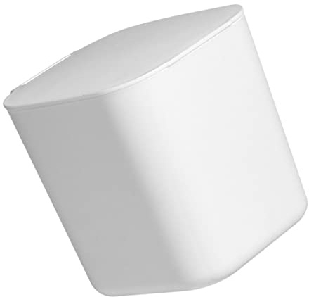 ULTECHNOVO Poubelle de Bureau Multifonction avec Couvercle à Charnière Mini Poubelle de Table Blanche Rangement Compact pour Maison et Bureau