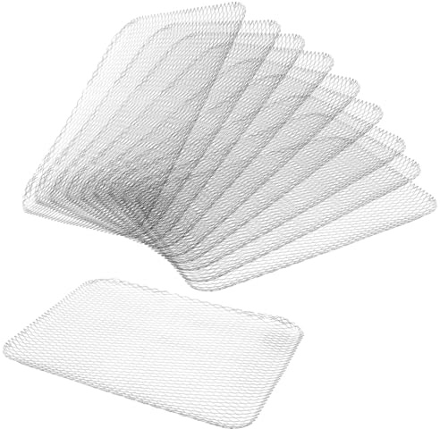 10 topper usa e getta per griglia, fodere in rete in alluminio antiaderente, ideali per grigliare all'aperto, 39 x 30 cm, perfette per pesce, verdure e carne