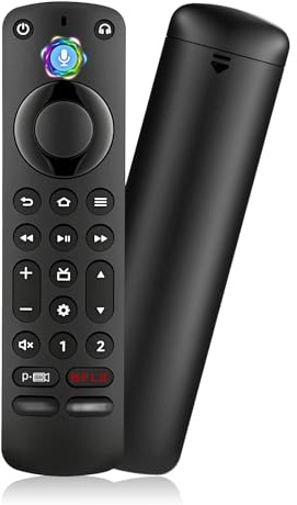 Ersatz-Sprachfernbedienung, Ersatz Fernbedienung mit Kopfhörer-Taste, Kompatibel mit Smart TVs Stick 4K Max (2. Gen.), Smart TV-4-Serie, Smart TVs Cube (3. Gen.), Smart TV-Omni-Serie