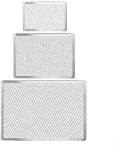 Rete rettangolare per pizza in alluminio, 30,5 cm, 40,6 cm, 20 x 30 cm, rete quadrata per pizza per forno, uso commerciale (28 x 40 cm)