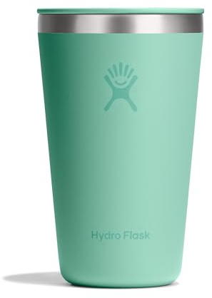 Hydro Flask All Around Tumbler Press-In Lid, Insulated Travel Mug, Stainless Steel Coffee Cup 16 Oz Mermaid Green