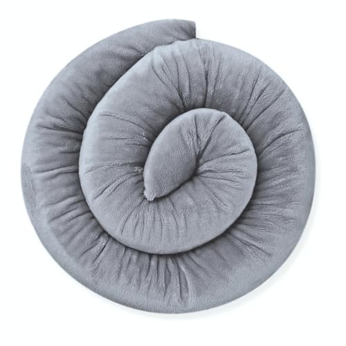 Bebeloo Seitenschläferkissen Körperkissen Pregnancy Pillow Bettkissen Bettschlange Nackenrolle Schlafkissen Stillkissen Bettumrandung Zugluftstopper (Dunkelgrau, 140 cm)