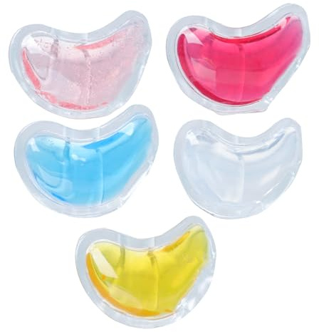 HANABASS 5 Stück U förmige Augenpflegepads aus Gel mit Wärme und Kältetherapie Komfortabel als Geschenk für Entspannende Augenpflege