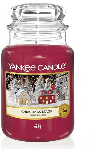 Yankee Candle Duftkerze im Glas (groß) | Christmas Magic | Kerze mit langer Brenndauer bis zu 150 Stunden | Perfekte Geschenke für Frauen