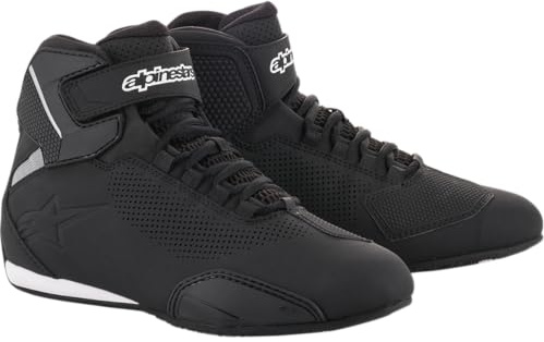 Alpinestars Sektor Motorradschuh für Herren mit Belüftungsöffnungen, Schwarz, Größe 42