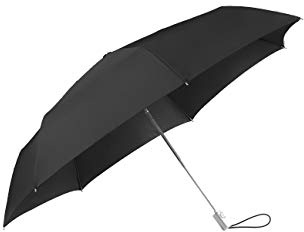 Samsonite Alu Drop S - 3 Section Auto Open Close Slim Regenschirm, 26 cm, Black