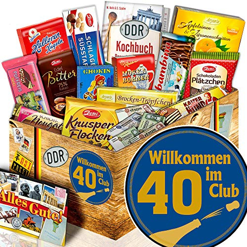Wilkommen im Club 40 / Geschenke zum 40 Geburtstag/DDR Schoko Box XL
