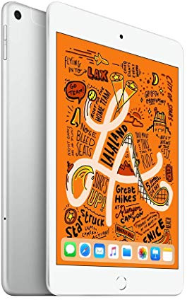 2019 Apple iPad Mini (7.9-inch, Wi-Fi + Cellular, 64GB) Silver (Renewed)