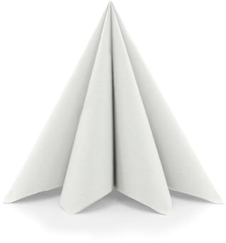 Sovie HORECA Serviette in PERLGRAU/HELLGRAU aus Linclass Airlaid, 40 x 40cm, 1/4 Falz, 50 Stück, hochwertige Einwegservietten für Gastronomie Hotel Catering und stilvolle Tischdekoration