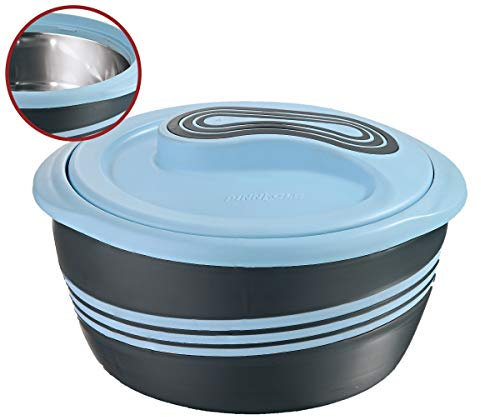 Pinnacle - Ciotola termica per insalata/zuppa, con coperchio, ideale per feste, cene e feste, 5,6 litri