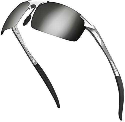 Balinco® Sport Sonnenbrille mit Aluminium-Rahmen, UV-Schutz & polarisierten TAC-Linsen - ideal für den Radsport geeignet - im praktischen Zubehör-Set inkl. Geschenkbox